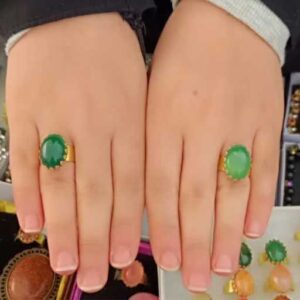 انگشتر عقیق سبز /فروشگاه انلاین ریحانه