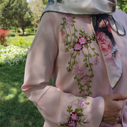 مانتو مجلسی ربان دوزی کد ۴/۱۲