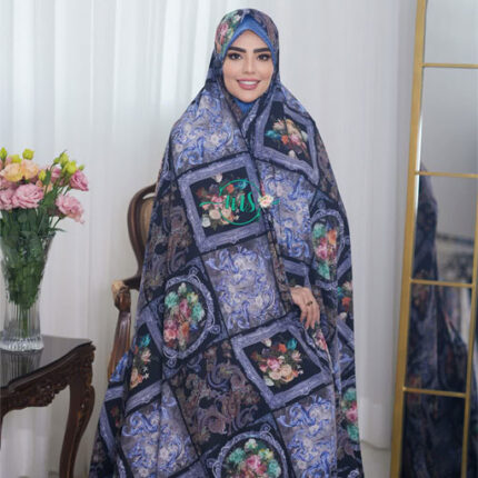 چادر مشکی مدل اسکادا (کد ۶/۱۱) – طرح‌دار (آبی، طوسی، عسلی)