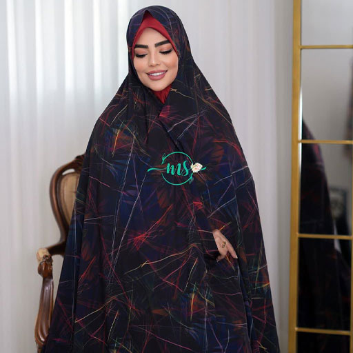 چادر مجلسی اسکادا (کد ۶/۱۲) – با طرحهای رنگی (سبز، آبی، قرمز) - Image 2