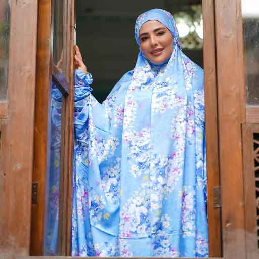 چادر-کد-6-1 چادر نماز آستین دار کدری (کد ۶/۱) – خنک، لطیف و پوشیده - Image 1